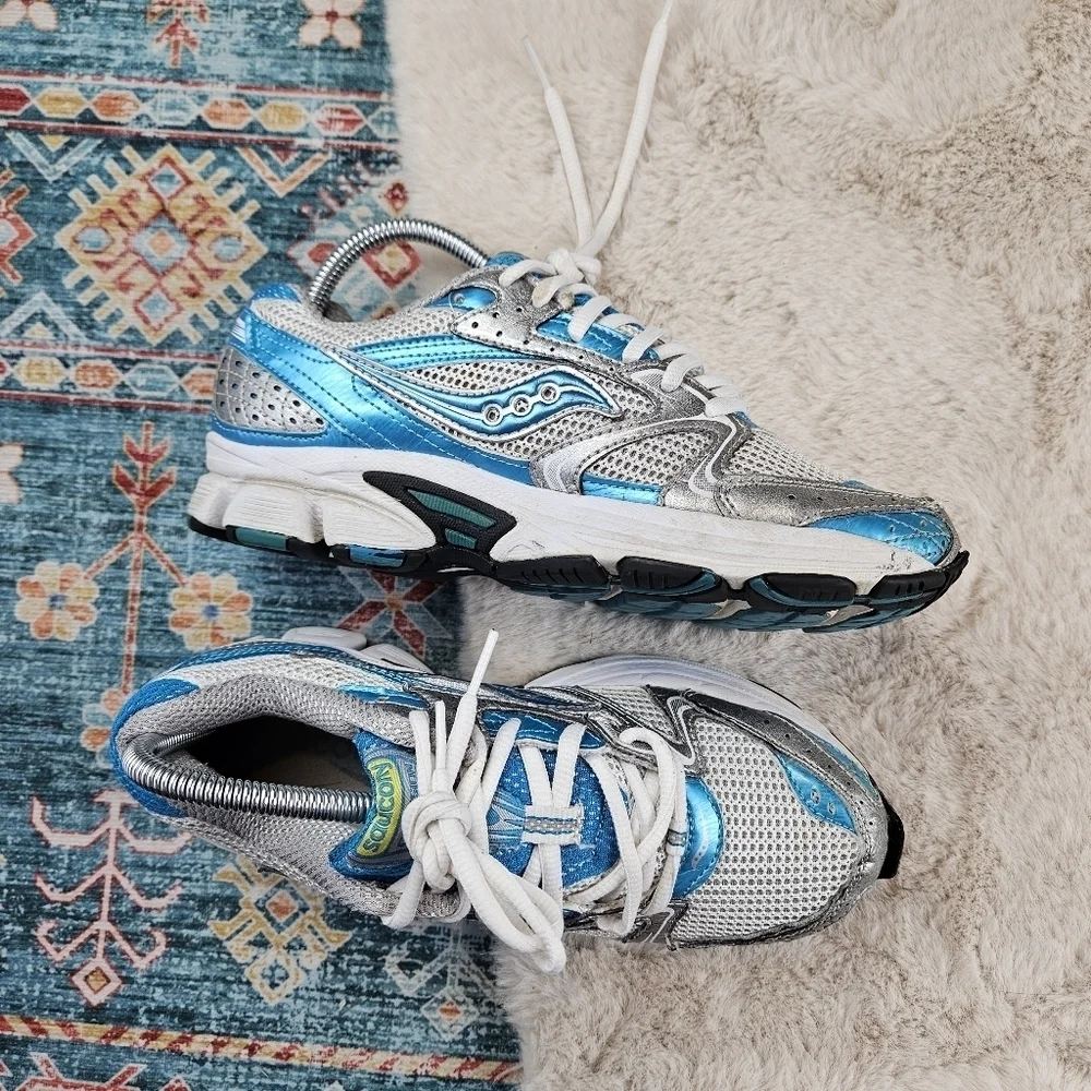 Saucony Shoes Womens Size 7 Grid Cohesion 5 Running Sneakers S15118-10 Gray Teal - Picture 4 of 11